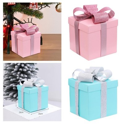 Weihnachtsgeschenkboxen Weihnachtsbox mit Satinband stapelbar Andenkenboxen