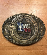 VINTAGE 1836-1986 STATE OF TEXAS SESQUICENTENNIAL CELEBRATION BELT BUCKLE