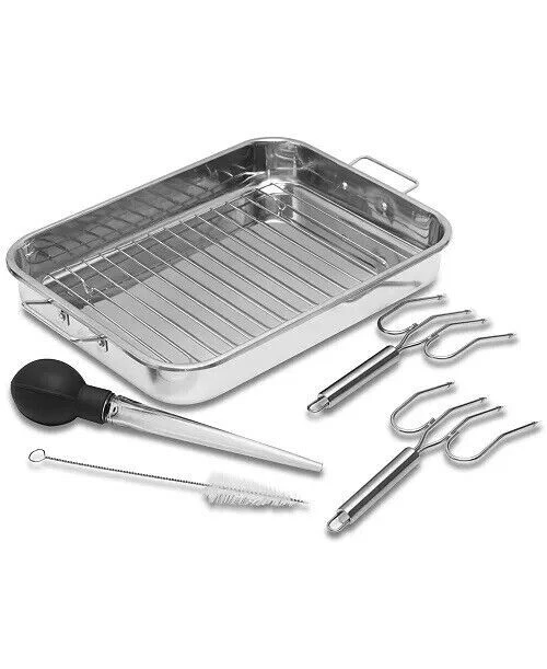 Sedona 16.5” Stainless Steel Roaster Pan Set 6-Piece