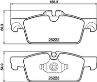Hella Pagid 8DB 355 041-101 Bremsbelagsatz, Scheibenbremse FüR Peugeot