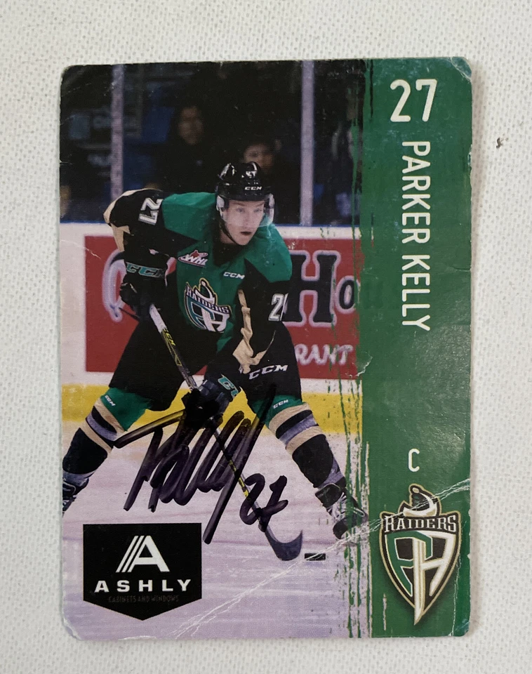 Подписанный, принц Альберт рейдеры, Паркер Келли #27 качающаяся голова и карта - Изображение 4 из 4