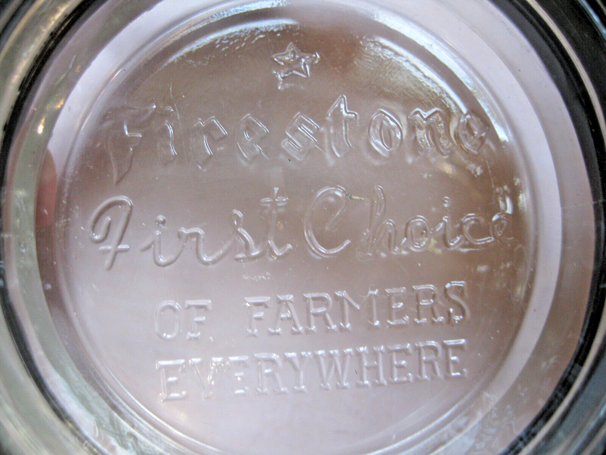 Vintage Firestone tractor tire ashtray rubber. embossed
