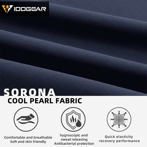 IDOGEAR Tactical Polos Shirt Mens Shirts Long Sleeve Black T-shirt Sport t shirt - Picture 15 of 28