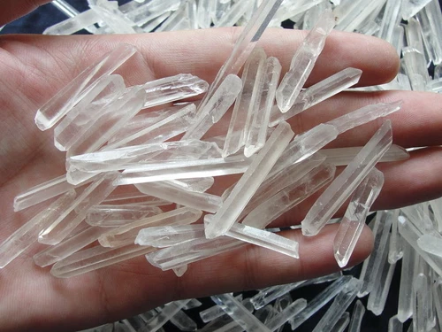 50g Lot Tibet Natural Clear Quartz Crystal Points Terminated Wand Specimen - Picture 4 of 7