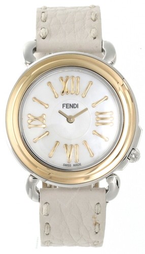 Fendi Selleria MOP Dial LTHR Strap Women's Watch 001-80100M-006 - 第 2/4 張圖片