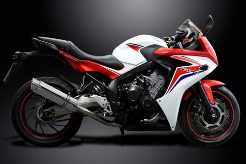Honda CBR650F CB650F 2014-2018 Complete Exhaust 4-1 14" Round Stainless Muffler - Bild 4 von 5