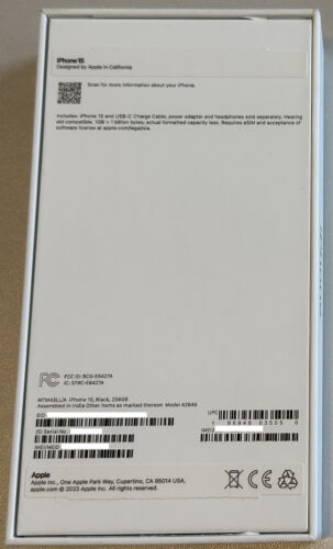 Apple iPhone 15 256GB Black Factory Unlocked A2846 5G mmWave New Box iOS 17.6.1 - Picture 4 of 14