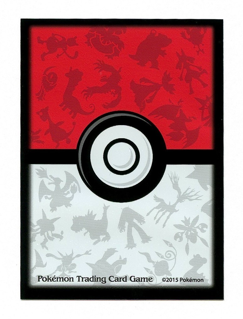 pokeball card sleeves 2015 Poke Ball Silhouette Individual Card Sleeve Pokemon Center Original