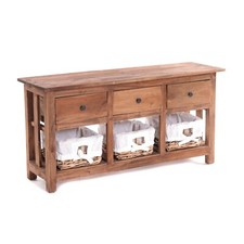 ANRICHTE "RATTAN" | Schubladen & Körbe | Holz Kommode, Vintage Sideboard