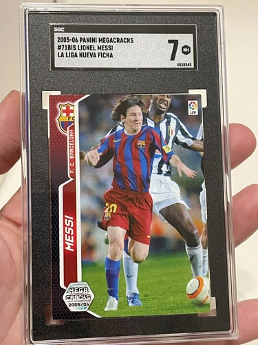 2005 LIONEL MESSI 🔥 PANINI MEGACRACKS 2ND YR ROOKIE FC BARCELONA N MINT SGC 7