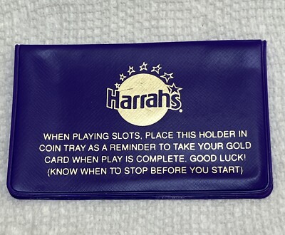 VINTAGE  HARRAH S CASINO  GOLD CARD HOLDER-RARE