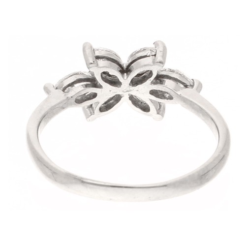 18Carat White Gold 0.80ct Diamond Butterfly Cluster Ring (Size L) 7mm Widest - Picture 4 of 12
