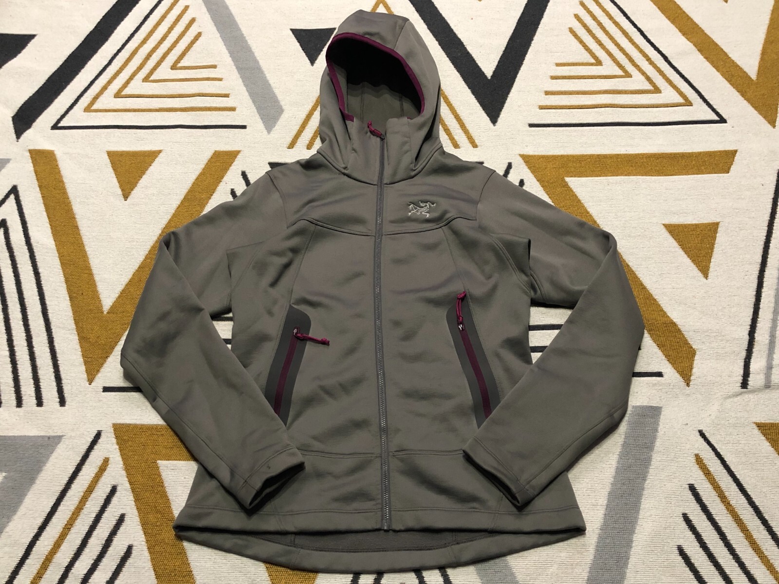 ARC'TERYX ARENITE Giacca con Cappuccio OUTDOOR MOUNTAIN Pile Donna Tg S