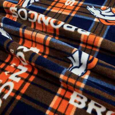 Denver Broncos Football Themed 2013 NFL Prpoerties Large Fleece Fabric 69'' x 73''