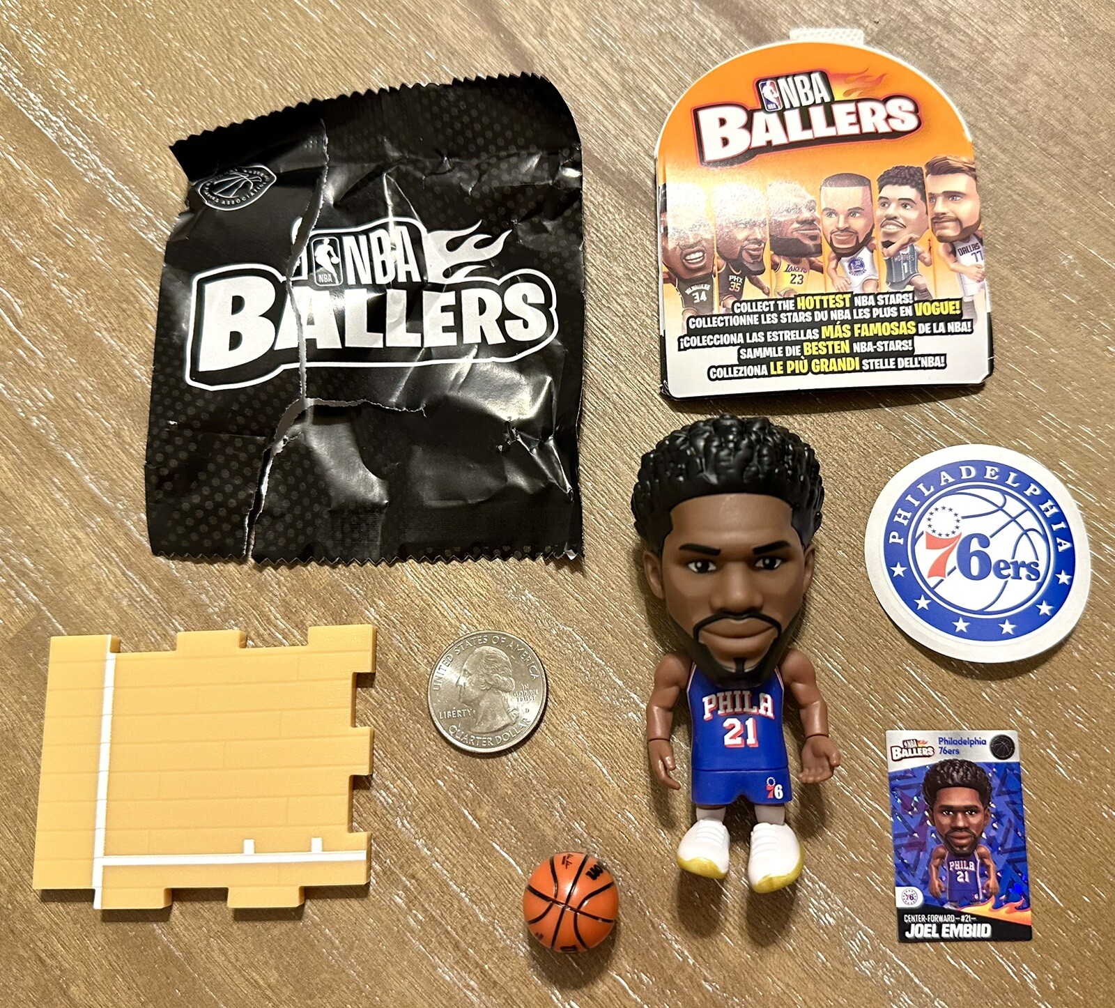 New 2023 Zuru 5 Surprise NBA Ballers Philadelphia 76ers Joel Embiid Basketball