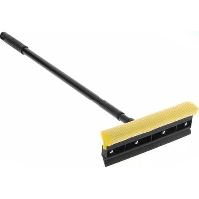 PRO SOURCE 2-in-1 Window Squeegee: Sponge & Rubber Blade, Telescoping Handle