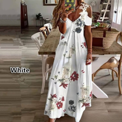 fashion print loose dress Fashion Printed Beach Loose Mini Dress Likemychoice