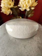 COACH Signature Monogram OFF WHITE Hard Clamshell Eye Glass Case EUC