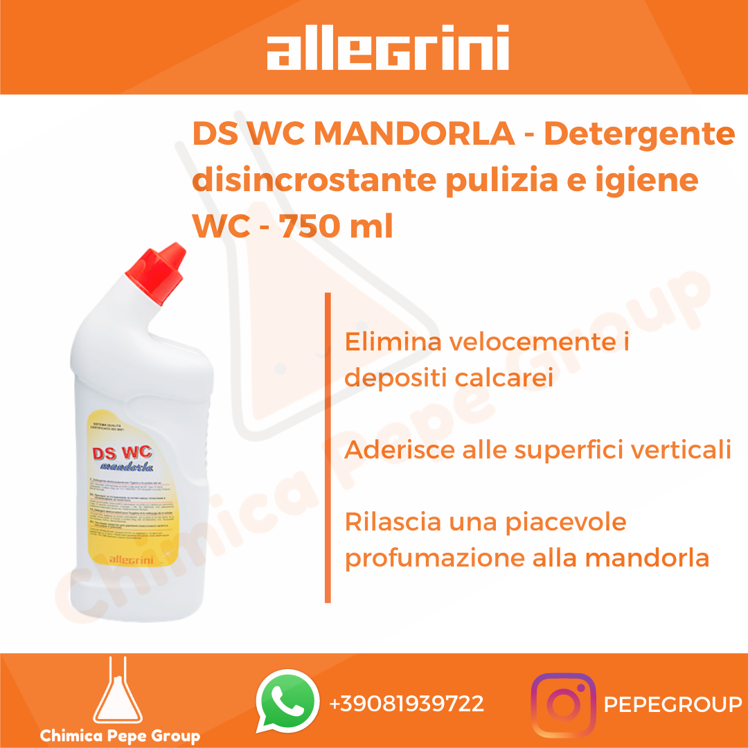 DS WC MANDORLA 750ml Allegrini - Detergente DISINCROSTANTE WC