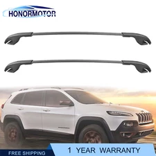 150LBS Load Luggage Aluminum Top Cross Bars Roof Rack for 2014-19 Jeep Cherokee