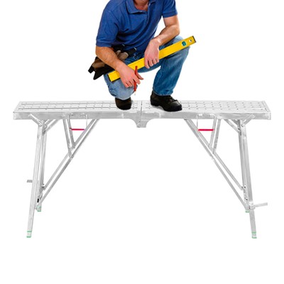 Folding Scaffolding Portable Work Platforms Step Ladder Height Adjustable US