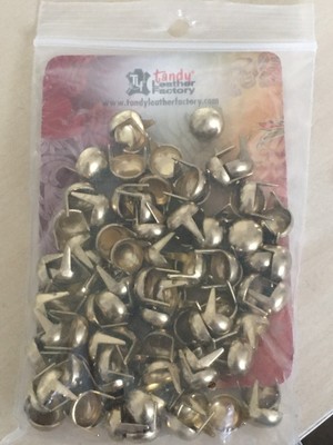 Tandy Rundpunktnieten 3/8'' (10 mm) 2 Zinken. Hundehalsbänder, Gürtel, Taschen, Schuhe usw.