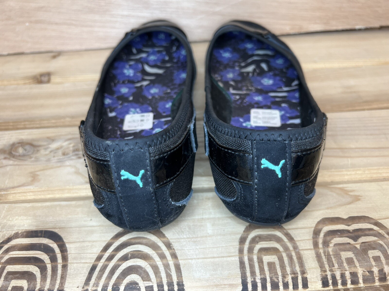 Puma Zandy EcoOrtholite Ballet Black Flats Size 9.5 … Gem