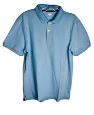 Old Navy Short Sleeve Polo Shirt Size Medium Mens Blue Golf Cotton Stretch