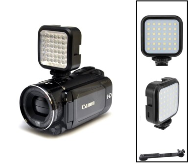 Compact LED Light Kit With Power Set For Canon VIXIA HF R80 R82 R800