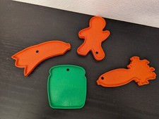 Vtg Mattel TUFF STUFF Play Food Grocery Cart Kitchen Pretend Play 4 pcs 1972