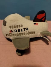 Daron Worldwide Delta Airlines Plane Plush 9" Stuffed Toy W/ Airplane Sound