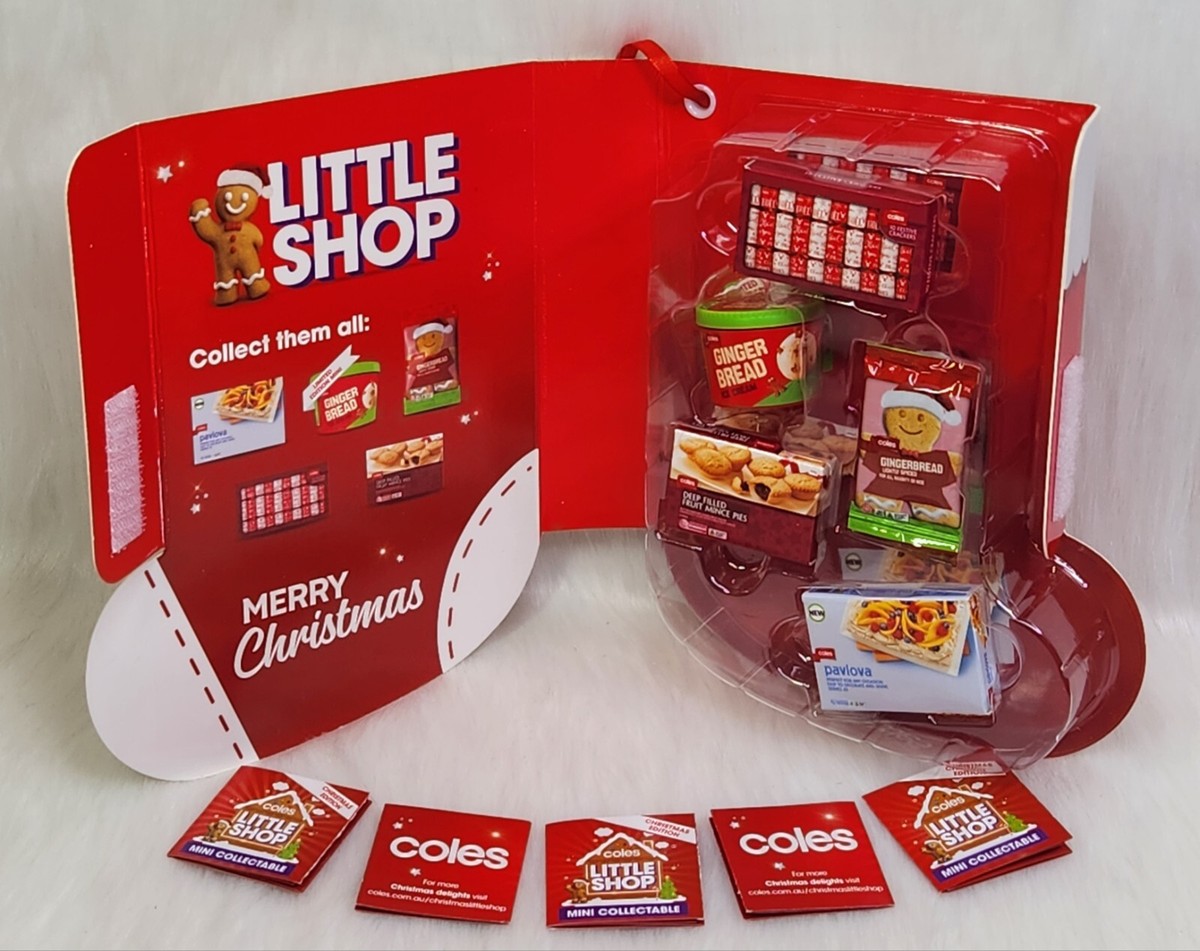 Coles コールズ Little Shop Christmas Edition Coles Little Shop Mini Collectables Christmas Edition Full
