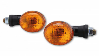 Schwarz Mini-Blinker E-geprüft E-approved universal Kawasaki Yamaha Honda SUZUKI