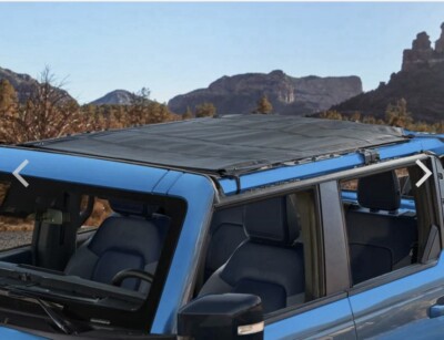 BIMINI DACHBLENDE MIT WEICHEM NETZ SCHWARZ FÜR FORD BRONCO