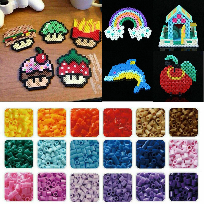 BEADS for Child Gift 5mm 200/1000pcs Great Fun HAMA/PERLER GREAT Kids