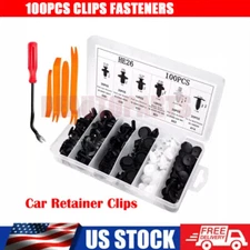 For Nissan 100Pcs Bumper Hood Clips Retainer Rivet Fastener Fender Push Pin USA