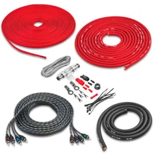 Belva BAK44 4 Gauge Amplifier Wiring Kit with 4-Channel RCA Interconnects Cable