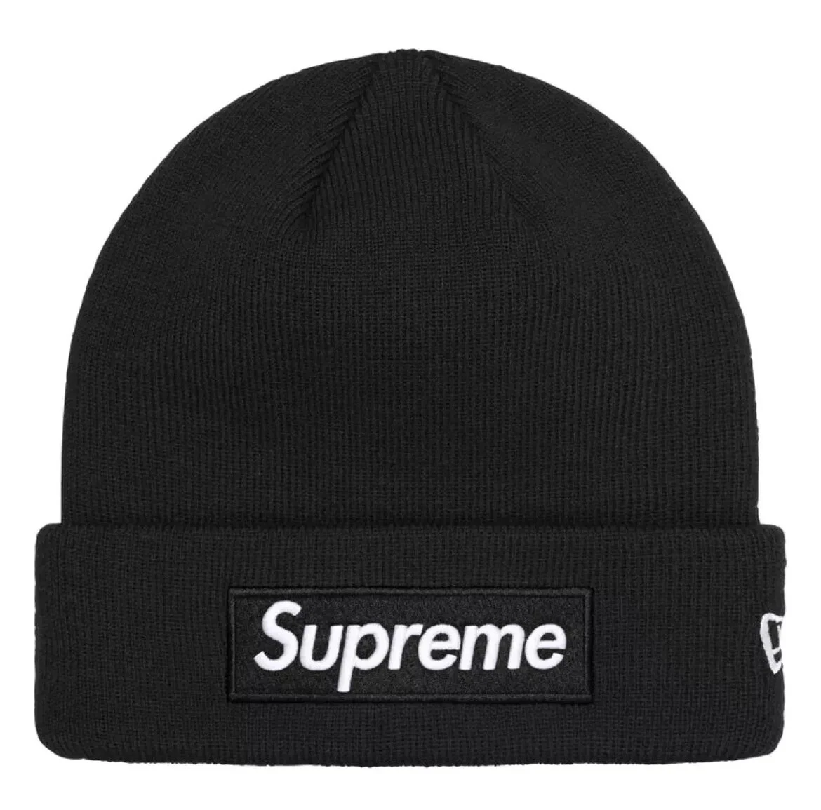 Bonnet New Era Supreme Box Logo NOIR (FW24) à la main
