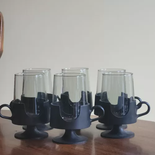 Vintage Corning Ware MCM Glas-Snap Coffee Drink Mugs Cups set of 6
