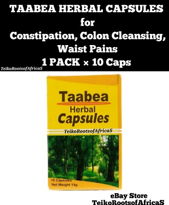 Taabea Capsules for Constipation Colon cleansing Waist Pains - 10caps