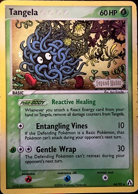 Tangela 44/92 Legend Maker Stamped Reverse Holo Uncommon MP
