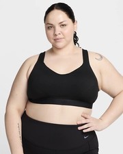 Nike Size 1X Nike Indy High Support Women's Padded Adjustable Sports Bra, Black