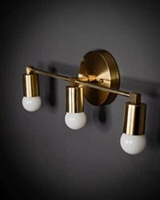 Aplique de baño industrial moderno bombilla abstracta mediados de siglo Ragnar tocador 3 luces