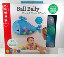 Infantino Ball Belly Stick  Store Whale-Baby Bath Toy 20 Balls Included New