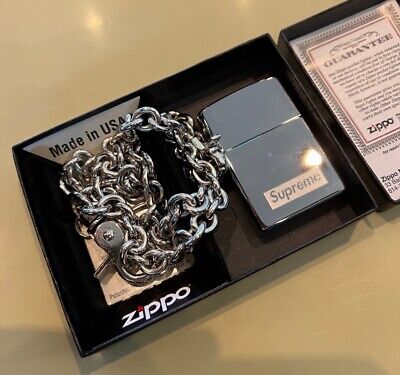Supreme Zippo With Chain Lighter (SILVER) | eBay Supreme Zippo With Chain Lighter (SILVER) | eBay