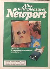 1989 Newport Cigarettes PRINT AD Girlfriend B...