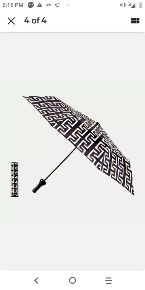 Paraguas Vinrella en botella geométrico negro Foto 3 de 3