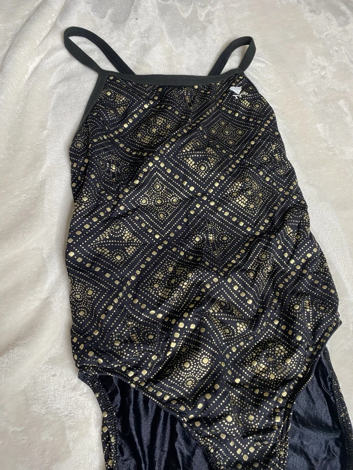 Traje de baño TYR negro y dorado talla 36  Foto 3 de 4