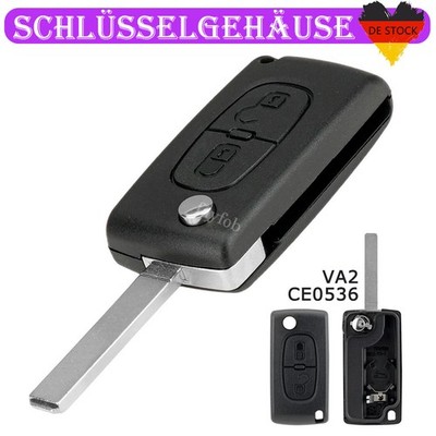 2 Tasten Auto Klapp Schlüssel Gehäuse Ersatz Für Citroen C2 C3 C4 Berlingo Jumpy