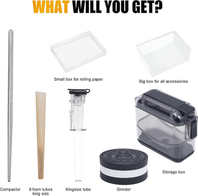 Portable Tobacco Blunt Roller & Cone Loader - Manual Joint Roller with  Rolling